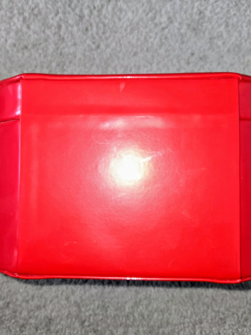 Red Faux Patent Leather Make Up Case Womens By Nina - Picture 4 of 7